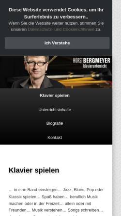Vorschau der mobilen Webseite www.klavierunterricht-osnabrueck.de, Bermeyer, Horst