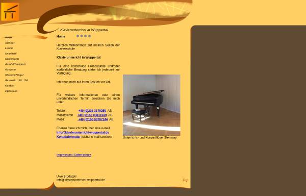 Vorschau von www.klavierunterricht-wuppertal.de, Brodatzki, Uwe