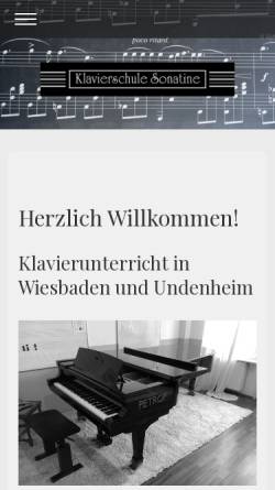 Vorschau der mobilen Webseite klavierschulewiesbaden.de, Klavierschule Sonatine