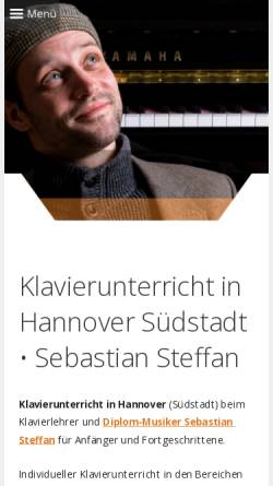 Vorschau der mobilen Webseite www.klavierunterricht-in-hannover.de, Steffan, Sebastian
