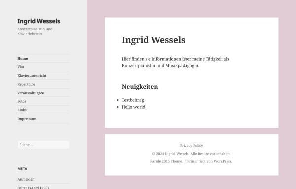Vorschau von www.ingrid-wessels.de, Wessels, Ingrid
