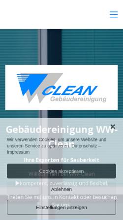 Vorschau der mobilen Webseite www.ww-clean.de, WW-Clean Gebäudereinigung