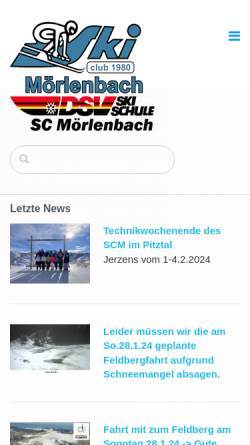 Vorschau der mobilen Webseite www.skiclub-moerlenbach.de, Skiclub-Mörlenbach 1980 e.V.