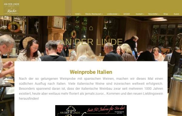 Vorschau von www.an-der-linde.de, Hotel Restaurant An der Linde