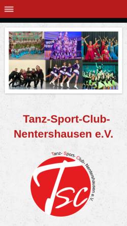 Vorschau der mobilen Webseite www.tsc-nentershausen.de, Tanz-Sport-Club-Nentershausen