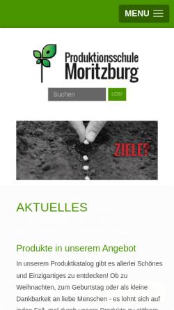 Vorschau der mobilen Webseite www.produktionsschule-moritzburg.de, Produktionsschule Moritzburg