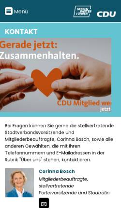 Vorschau der mobilen Webseite www.cdu-neu-anspach.de, CDU Neu-Anspach