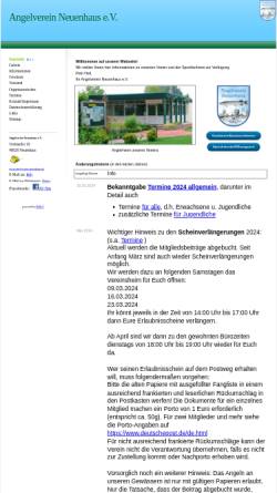 Vorschau der mobilen Webseite www.angelverein-neuenhaus.de, Angelverein Neuenhaus e.V.