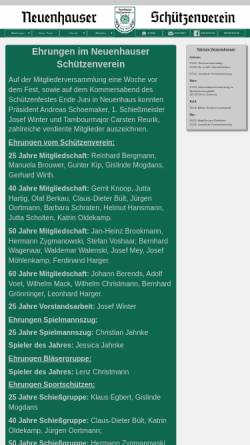 Vorschau der mobilen Webseite www.neuenhauser-schuetzenverein.de, Neuenhauser Schützenverein von 1614 e.V.