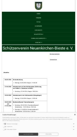 Vorschau der mobilen Webseite www.sv-neuenkirchen-bieste.de, Schützenverein Neuenkirchen-Bieste e.V.