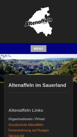 Vorschau der mobilen Webseite www.altenaffeln.de, Altenaffeln.de