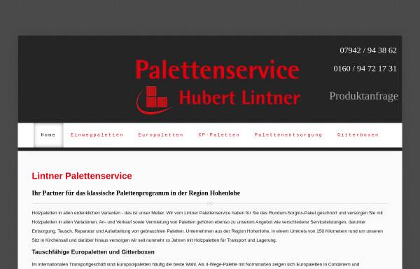 Vorschau von www.paletten-lintner.de, Lintner Paletten Service