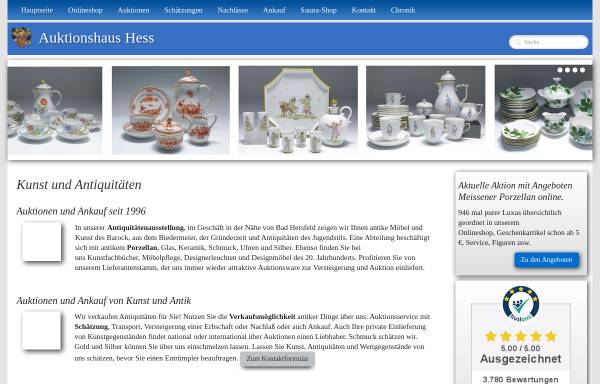 Vorschau von www.auktionshaus-hess.de, Auktionshaus Hess