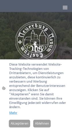Vorschau der mobilen Webseite www.jugendburg-neuerburg.de, Jugendburg Neuerburg