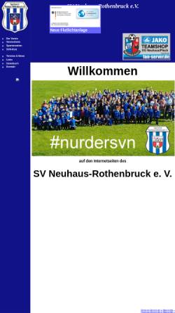 Vorschau der mobilen Webseite www.neuhauspegnitz.de, SV Neuhaus-Rothenbruck e.V.