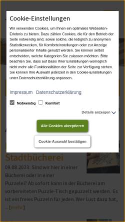 Vorschau der mobilen Webseite www.stadtbuecherei-neukirchen-vluyn.de, Stadtbücherei Neukirchen-Vluyn