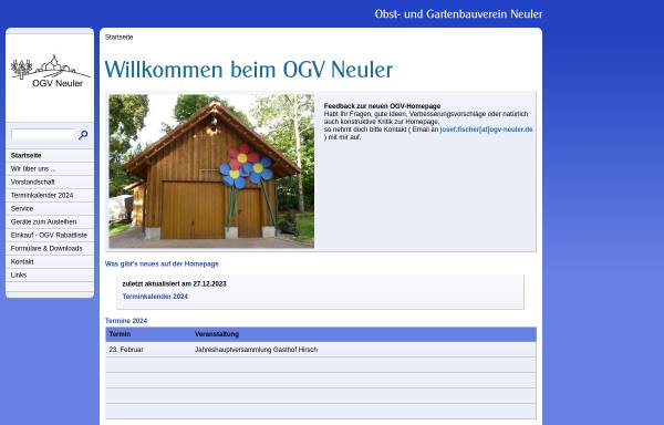 Vorschau von www.ogv-neuler.de, Obst- und Gartenbau Verein Neuler e.V.
