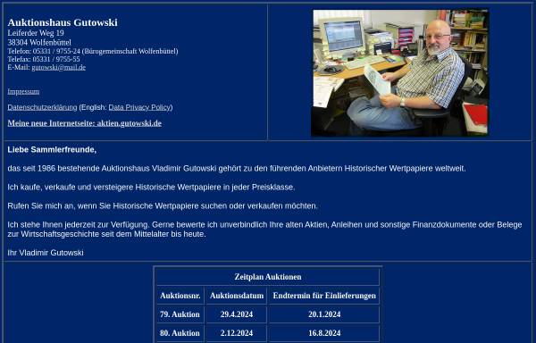 Vorschau von www.gutowski.de, Auktionshaus Gutowski