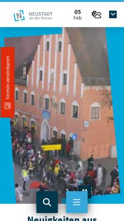 Vorschau der mobilen Webseite www.neustadt-donau.de, Neustadt an der Donau