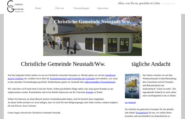 Vorschau von www.cg-neustadt.de, Christliche Gemeinde Neustadt