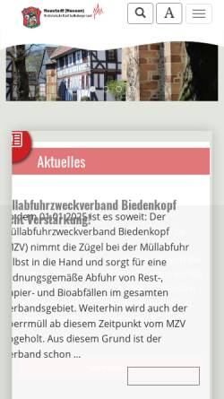 Vorschau der mobilen Webseite www.stadt-neustadt-hessen.de, Stadt Neustadt