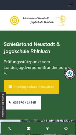 Vorschau der mobilen Webseite schiessstand-neustadt.de, Hubertus Schießplatz GmbH