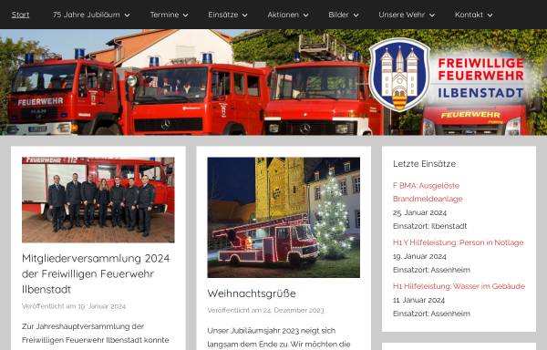 Vorschau von www.feuerwehr-ilbenstadt.de, Freiwillige Feuerwehr Ilbenstadt e.V.