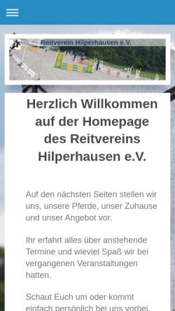 Vorschau der mobilen Webseite www.reitverein-hilperhausen.de, Reitverein Hilperhausen e.V.