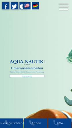 Vorschau der mobilen Webseite www.aqua-nautik.com, Aqua-Nautik GmbH