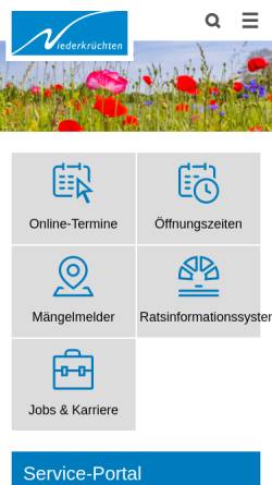 Vorschau der mobilen Webseite www.niederkruechten.de, Gemeinde Niederkrüchten