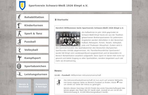 Vorschau von www.sw-elmpt.de, Sportverein Schwarz-Weiß 1926 Elmpt e.V.