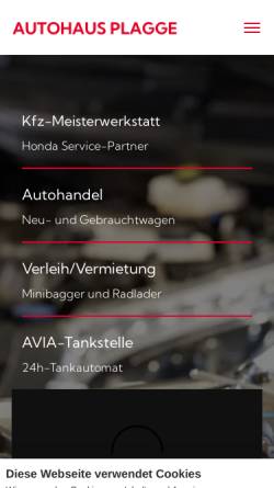 Vorschau der mobilen Webseite www.autohaus-plagge.de, Autohaus Plagge