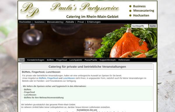 Vorschau von www.paulas-partyservice.de, Paula's Partyservice