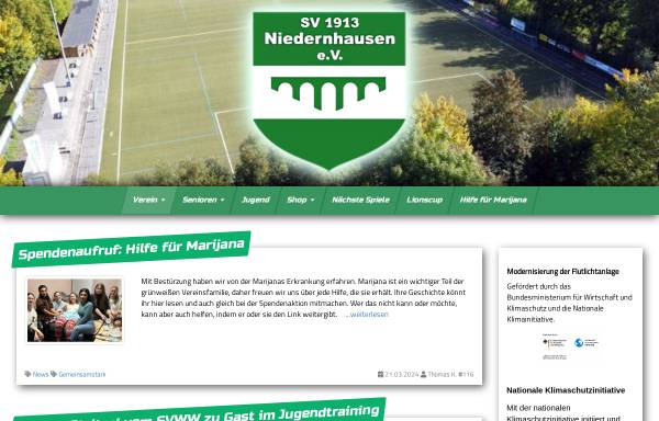 Vorschau von www.svniedernhausen.de, Sport Verein Niedernhausen