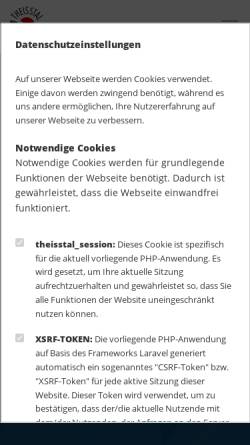 Vorschau der mobilen Webseite theisstal-apotheke.de, Theisstal-Apotheke