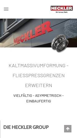 Vorschau der mobilen Webseite www.heckler.de, Heckler AG