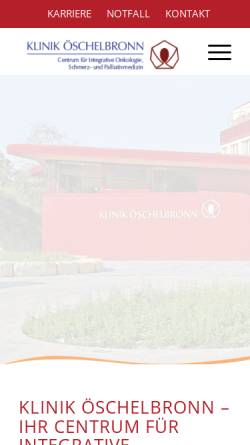 Vorschau der mobilen Webseite klinik-oeschelbronn.de, Klinik Öschelbronn - Krankenhaus für Innere Medizin