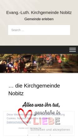 Vorschau der mobilen Webseite www.kg-nobitz.de, Kirchgemeinde Nobitz