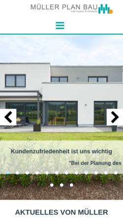 Vorschau der mobilen Webseite www.mueller-plan-bau.de, Müller Plan Bau GmbH