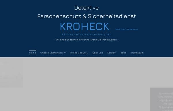 Vorschau von www.kroheck.com, Personenschutz & Sicherheitsdienst Kroheck