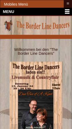 Vorschau der mobilen Webseite www.the-border-line-dancers.de, The Border Line Dancers