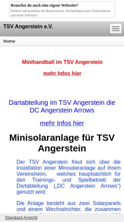 Vorschau der mobilen Webseite tsvangerstein.beepworld.de, TSV Angerstein e.V. 1902