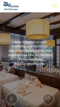 Vorschau der mobilen Webseite amtsstueble.de, Hotel Restaurant zum Amtsstüble