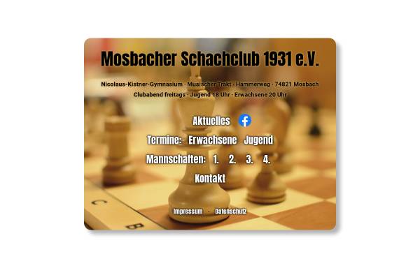 Vorschau von www.mosbacher-schachclub.de, Mosbacher Schachclub 1931 e.V.