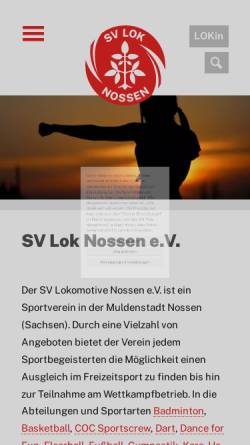 Vorschau der mobilen Webseite sv-lok-nossen.de, SV Lok Nossen