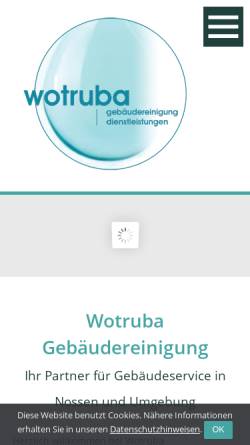 Vorschau der mobilen Webseite www.wotruba-gebaeudereinigung.de, Wotruba Gebäudereinigung