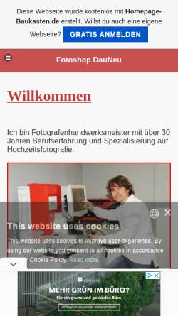 Vorschau der mobilen Webseite www.dauneu.de, Fotoshop DauNeu