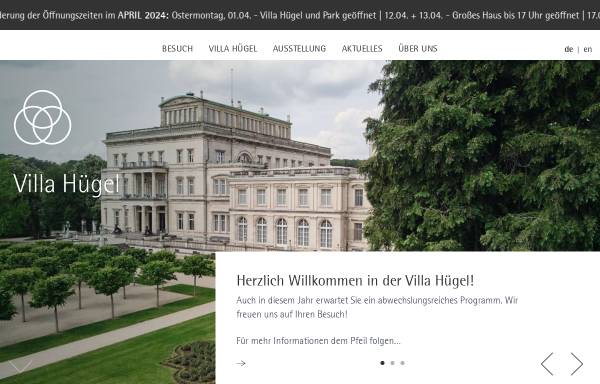 Vorschau von www.villahuegel.de, Gästehaus Villa Hügel