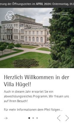 Vorschau der mobilen Webseite www.villahuegel.de, Gästehaus Villa Hügel