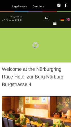 Vorschau der mobilen Webseite www.nuerburgring-hotel.de, Hotel zur Burg
